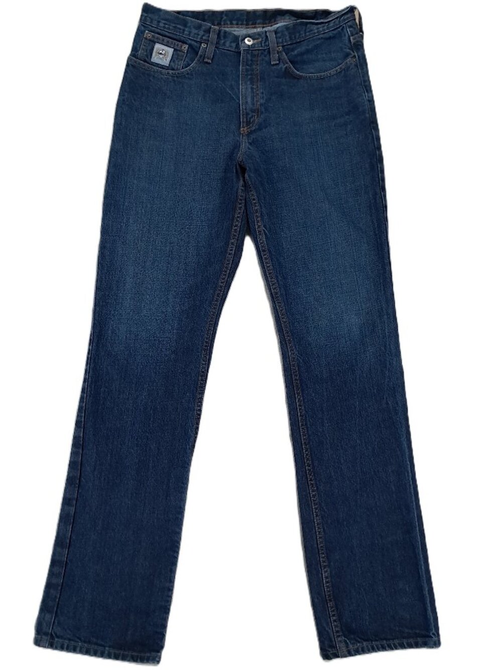 Cinch Silver Label Jean Men 34x36 Dark Blue Slim Straight Western 100% Cotton